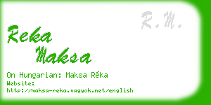 reka maksa business card